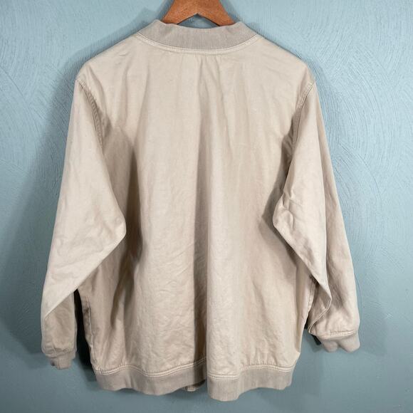 Blair Long Sleeve Snap Front Sweater Canvas Jacket Beige Women's Size XL - Picture 9 of 9